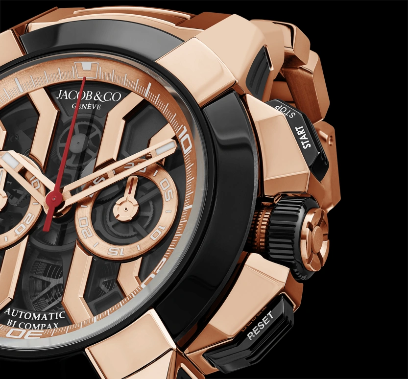 Jacob & Co.,EPIC ,Rose Gold,Titanium,Gold,48hours,In-house Caliber,Sapphire,EC311,EC311.42.PD.BN.A40AA