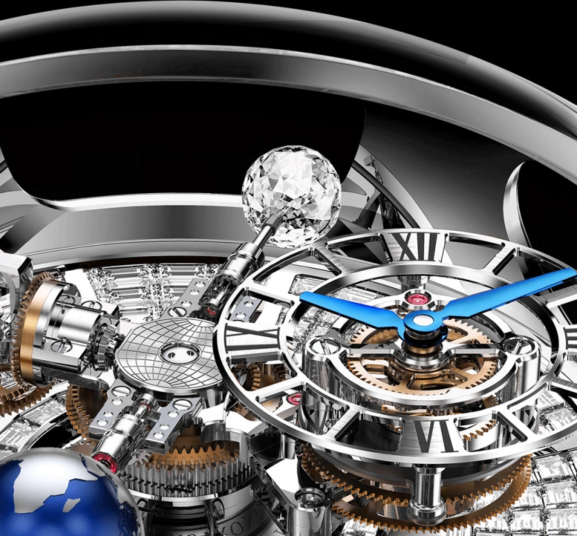 Jacob & Co.,Astronomia ,Sapphire,Gold,White Gold,Handwound,60hours,In-house Caliber,AT800,AT800.30.BD.BD.A