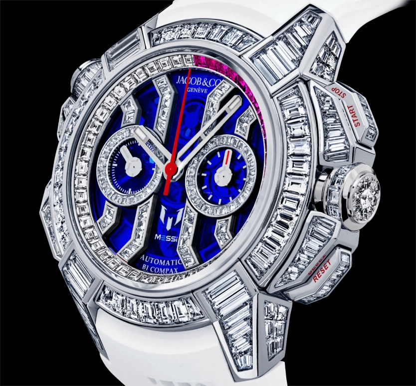 Jacob & Co.,EPIC ,Gold,White Gold,48hours,In-house Caliber,Lionel Messi,Leo Messi,GOAT,EC422,EC422.30.BD.UA.ABRUA