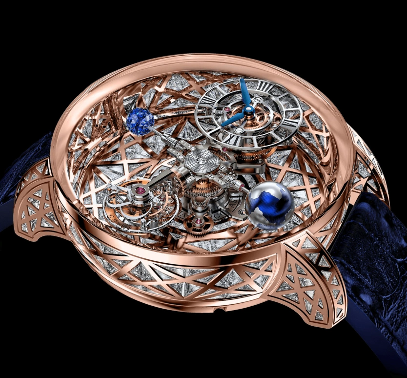 Jacob & Co.,Astronomia 50mm,50mm,Rose Gold,Gold,Handwound,60hours,In-house Caliber,AT800,AT800.40.HD.HD.B