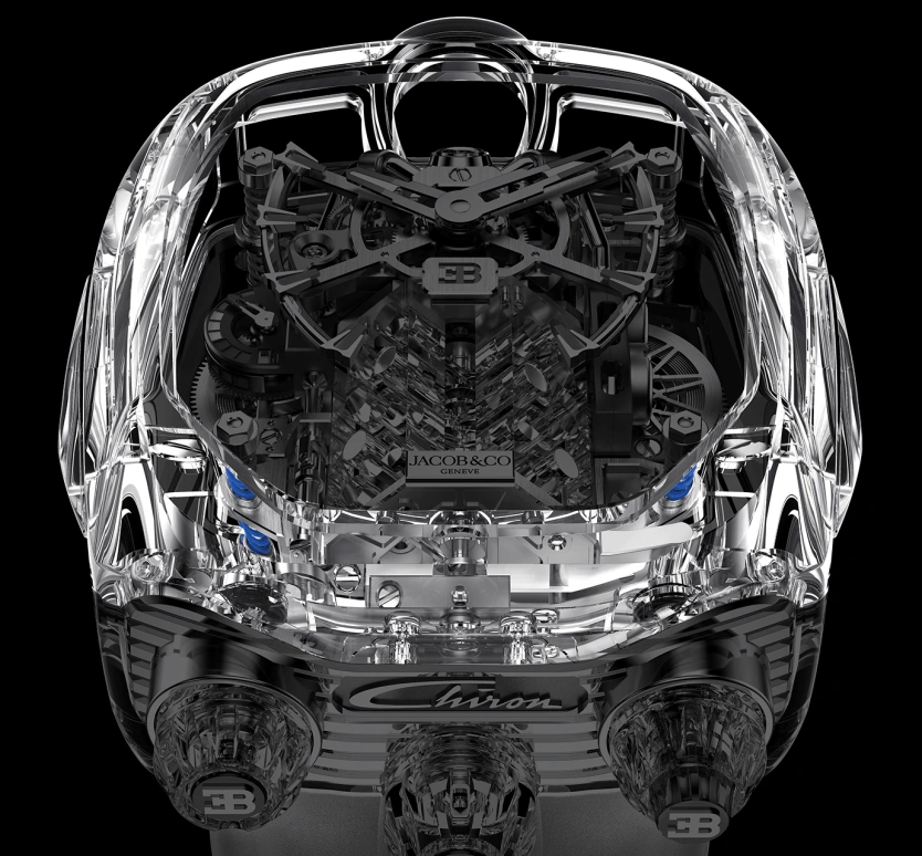 Jacob & Co.,Bugatti Chiron ,Sapphire,Crystal,Handwound,60hours,In-house Caliber,BU210,BU210.80.AA.AA.ABRUA