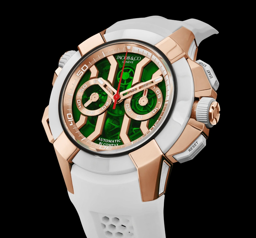 Jacob & Co.,EPIC 47mm,47mm,Rose Gold,Gold,48hours,In-house Caliber,Sapphire,EC312,EC312.42.PB.GN.A