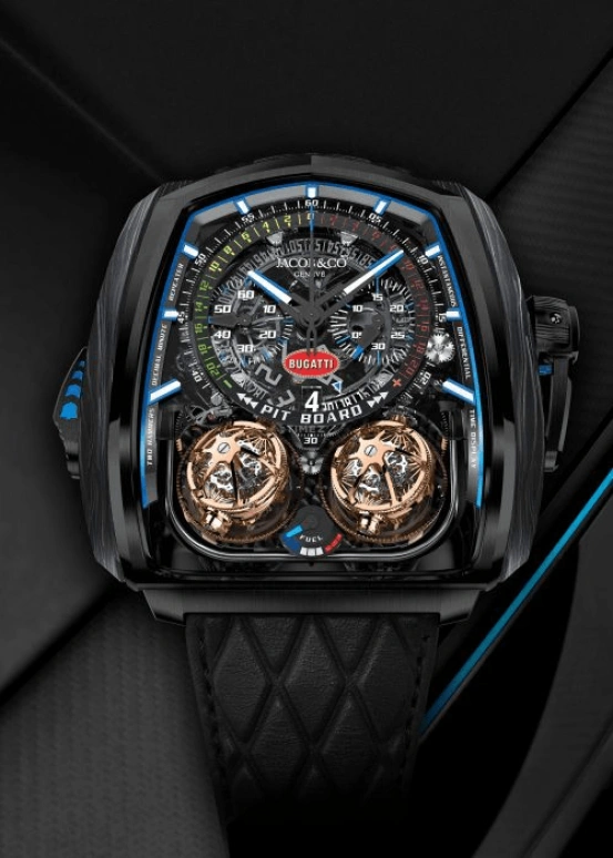 Jacob & Co.,Twin Turbo Furious ,Forged Carbon,Titanium,Carbon,Handwound,50hours,In-house Caliber,TT200,TT200.21.AB.AB.A