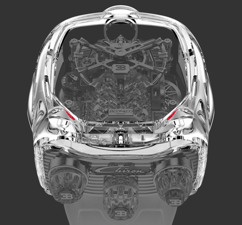 Jacob & Co.,Bugatti Chiron ,Titanium,Sapphire,Crystal,BU210,BU210.80.AC.AB.BBRUA