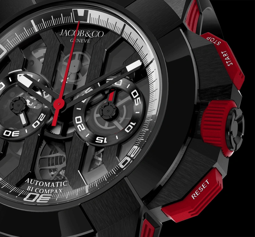 Jacob & Co.,EPIC ,Titanium,48hours,In-house Caliber,Sapphire,EC313,EC313.21.SB.BB.B