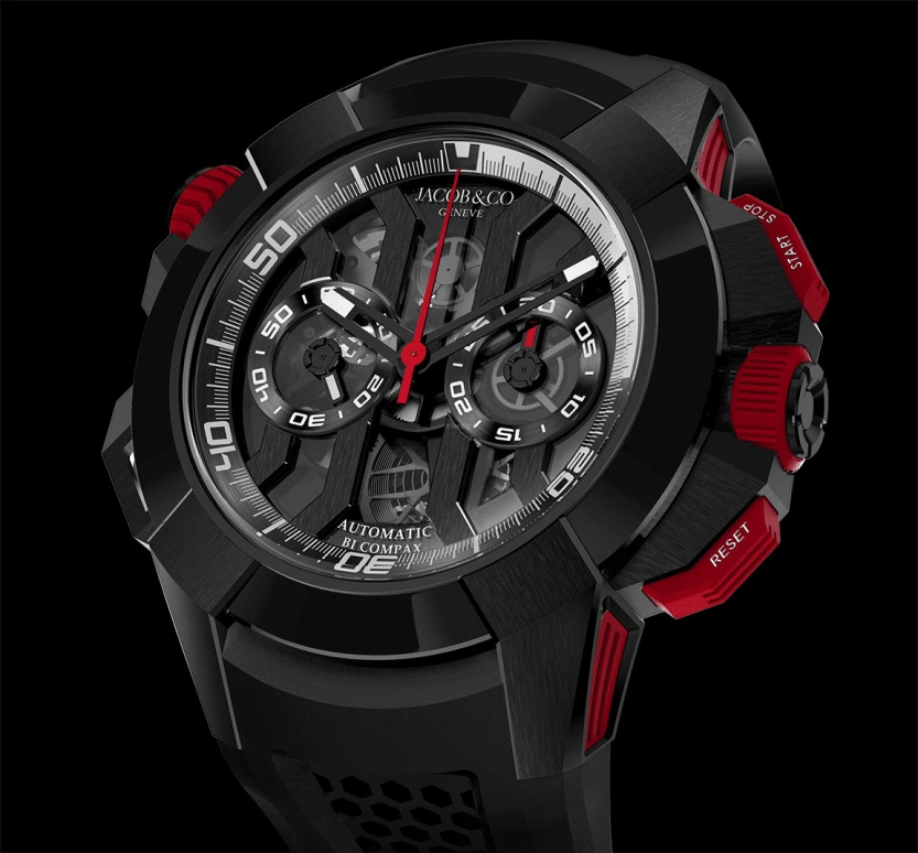 Jacob & Co.,EPIC ,Titanium,48hours,In-house Caliber,Sapphire,EC313,EC313.21.SB.BB.B