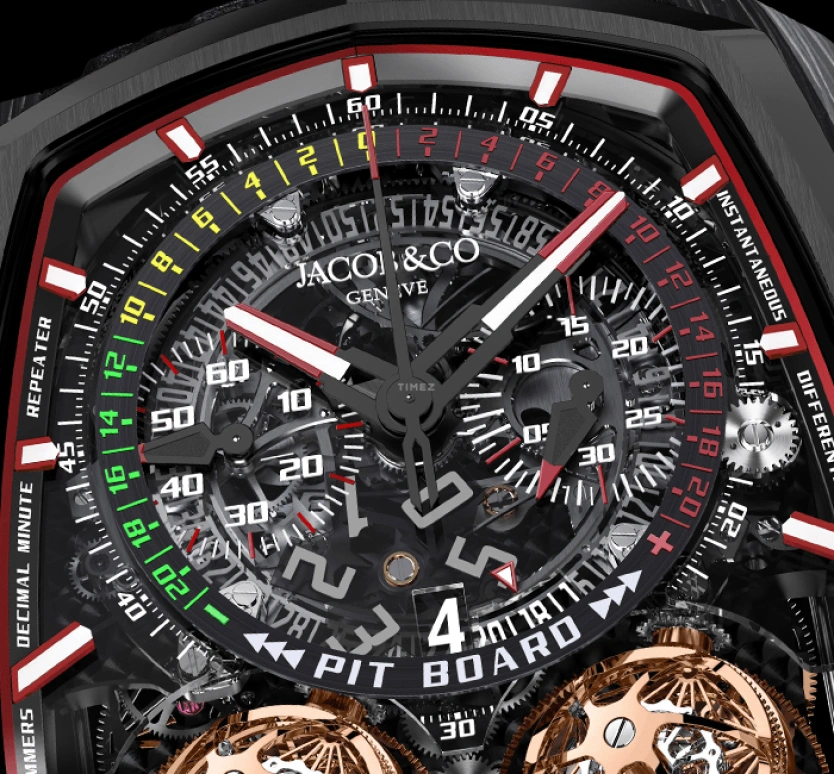 Jacob & Co.,Twin Turbo Furious 57x52mm,57x52mm,Forged Carbon,Titanium,Carbon,Handwound,50hours,In-house Caliber,TT200,TT200.21.NS.NK.A