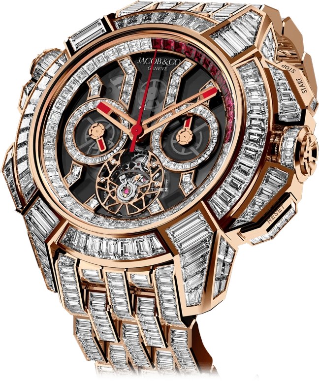 Jacob & Co.,EPIC 47mm,47mm,Rose Gold,Grey,Automatic,Chronograph,Tourbillon,EC380,EC380.40.BD.BD.A40BD