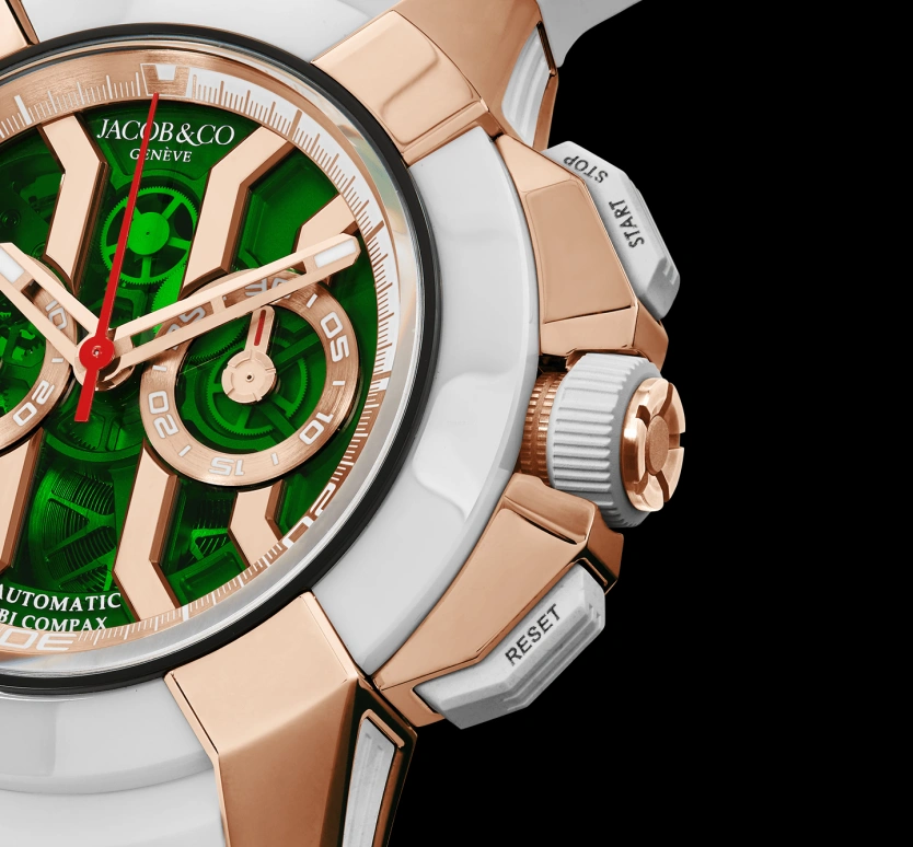 Jacob & Co.,EPIC 47mm,47mm,Rose Gold,Gold,48hours,In-house Caliber,Sapphire,EC312,EC312.42.PB.GN.A