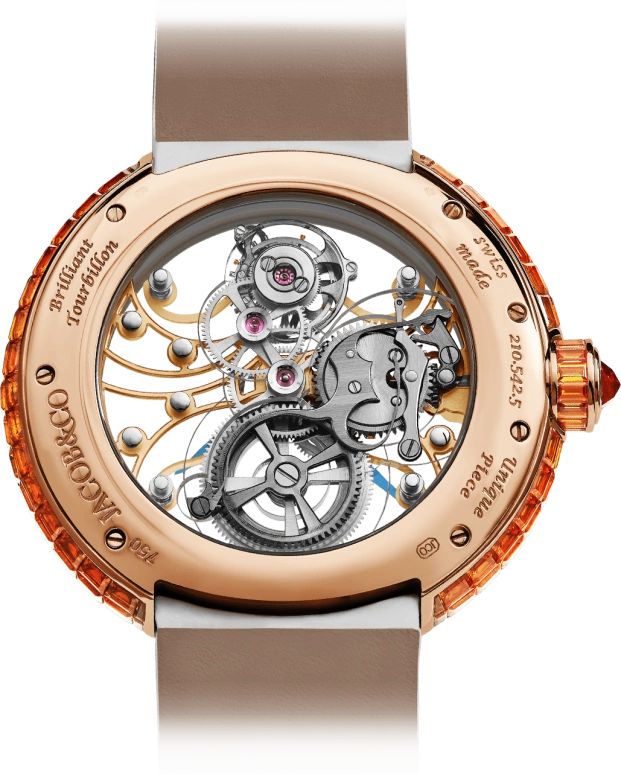 Jacob & Co.,Brilliant 47mm,47mm,Rose Gold,Sapphire,Gold,Handwound,72hours,In-house Caliber,BT542,BT542.50.BO.RB.A
