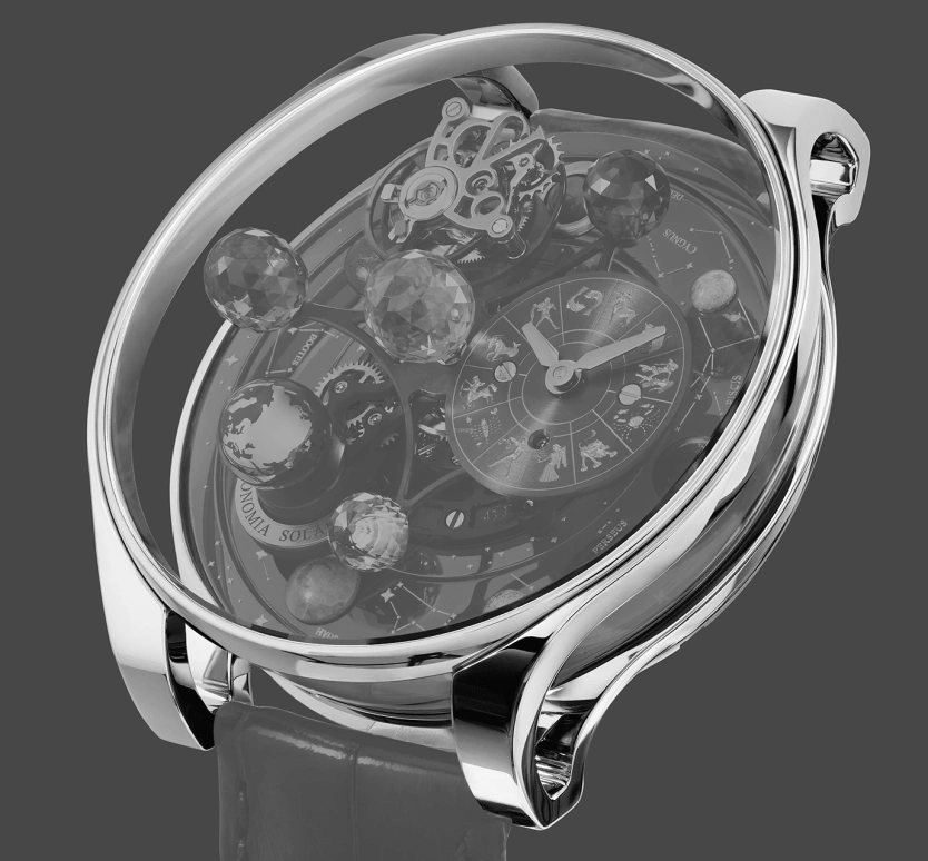 Jacob & Co.,Astronomia 45.50mm,45.50mm,Sapphire,Gold,White Gold,Handwound,48hours,In-house Caliber,AS300,AS300.30.AB.AB.A