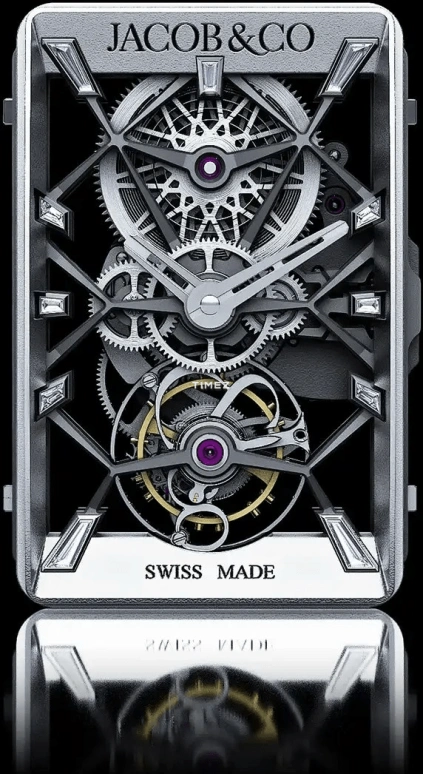 Jacob & Co.,Billionaire 53x40mm,53x40mm,White Gold,Skeleton,Handwound,Tourbillon,72hours,Jake Paul,BL120,BL120.30.BD.UA.A30BD