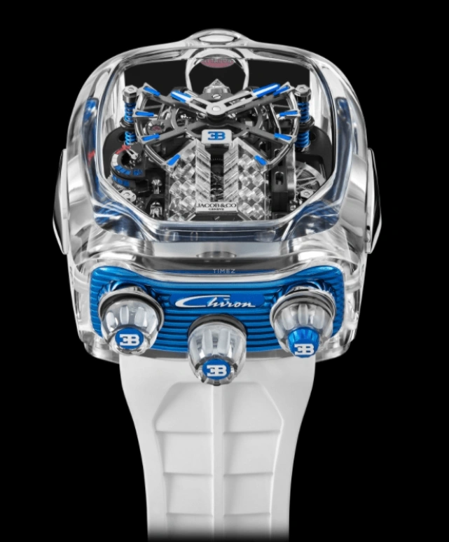 Jacob & Co.,Bugatti Chiron ,Titanium,Sapphire,Crystal,Handwound,60hours,In-house Caliber,BU210,BU210.80.AB.AA.BBRUA
