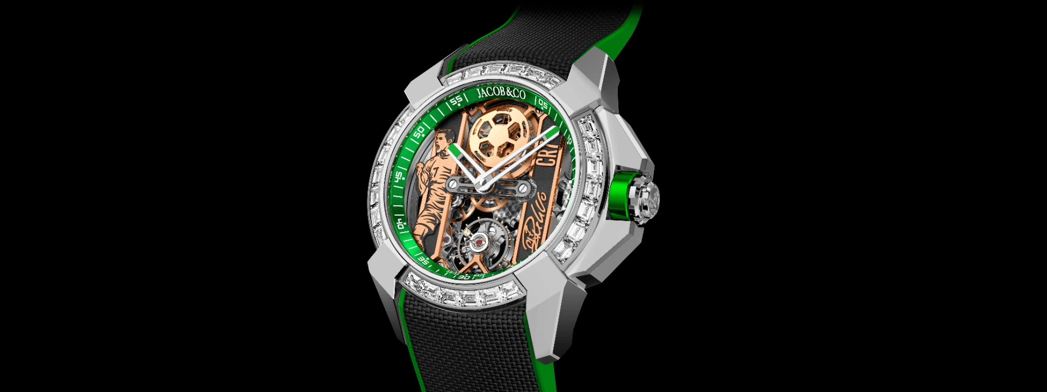 Jacob & Co.,EPIC 44mm,44mm,Stainless Steel,Handwound,48hours,In-house Caliber,Cristiano Ronaldo,EX120,EX120.10.BC.AA.ABRUA
