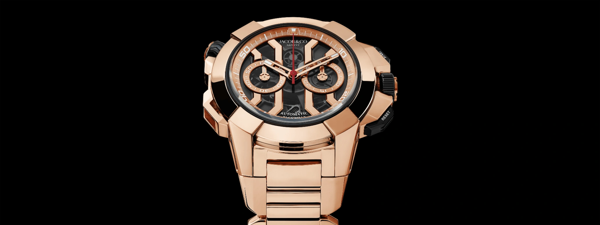 Jacob & Co.,EPIC ,Rose Gold,Titanium,Gold,48hours,In-house Caliber,Sapphire,EC323,EC323.42.AC.AA.A40AA