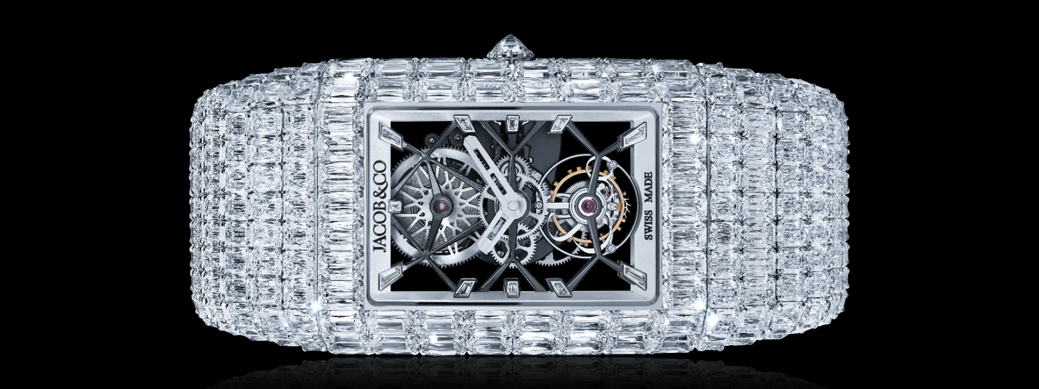 Jacob & Co.,Billionaire 45.67x35mm,45.67x35mm,Gold,White Gold,Sapphire,BL122,BL122.30.BD.BD.A