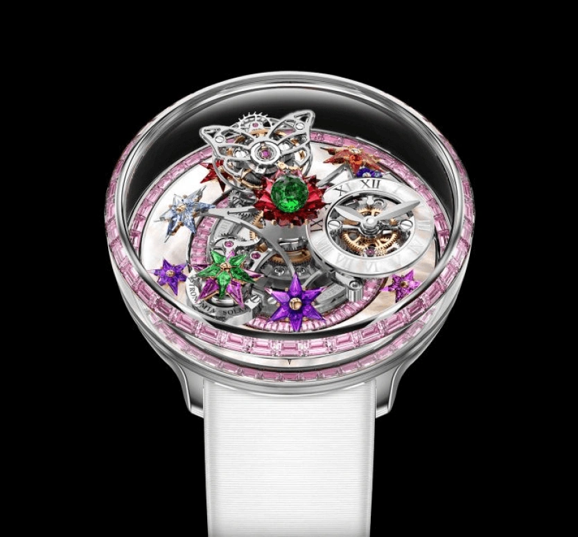 Jacob & Co.,Fleurs de Jardin ,Gold,White Gold,Handwound,48hours,In-house Caliber,AF321,AF321.30.BA.AC.A