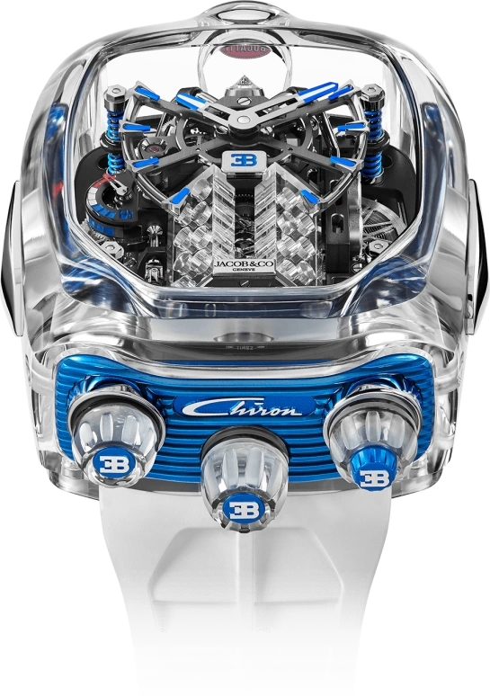 Jacob & Co.,Bugatti Chiron ,Titanium,Sapphire,Crystal,Handwound,60hours,In-house Caliber,BU210,BU210.80.AB.AA.BBRUA