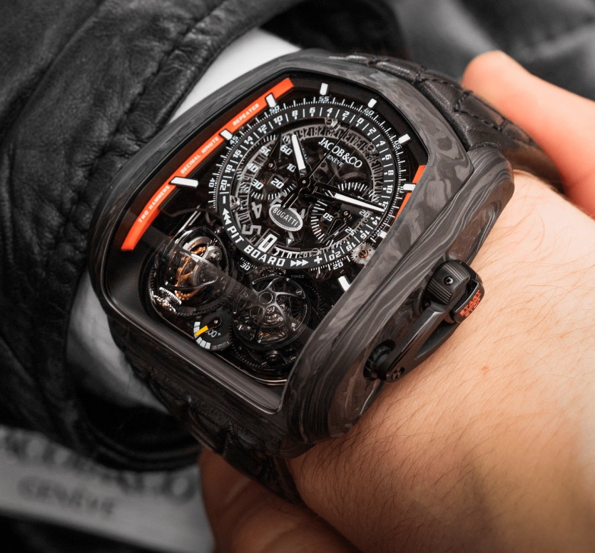 Jacob & Co.,Twin Turbo Furious ,Forged Carbon,Titanium,Carbon,Handwound,50hours,In-house Caliber,TT210,TT210.29.AB.AB.ABVEA