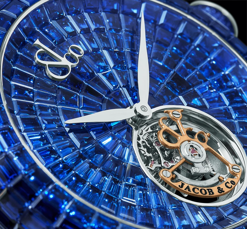 Jacob & Co.,Brilliant 146mm,146mm,Gold,White Gold,Handwound,In-house Caliber,Sapphire,BT543,BT543.30.BB.BB.B