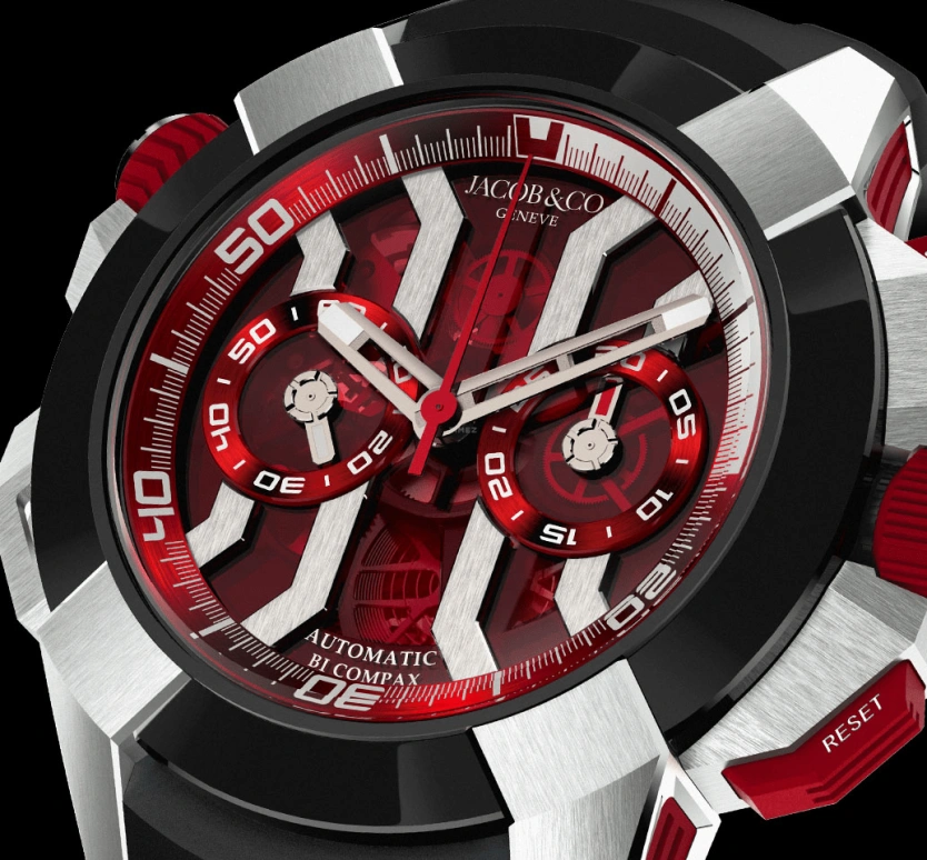 Jacob & Co.,EPIC ,Titanium,48hours,In-house Caliber,Sapphire,EC313,EC313.20.SB.RR.B