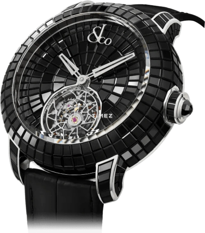 Jacob & Co.,Caviar Tourbillon 47mm,47mm,White Gold,Black,Automatic,Tourbillon,Sapphire,Crystal Glass,CV210,CV210.30.AG.AA.ABALA