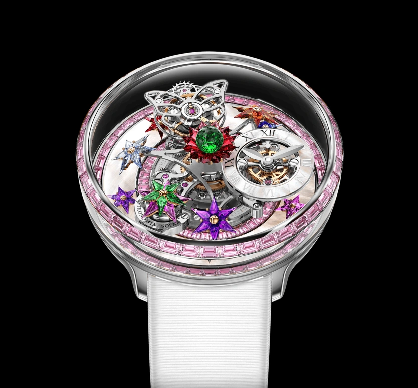 Jacob & Co.,Fleurs de Jardin ,Gold,White Gold,Handwound,48hours,In-house Caliber,AF321,AF321.30.BA.AC.A
