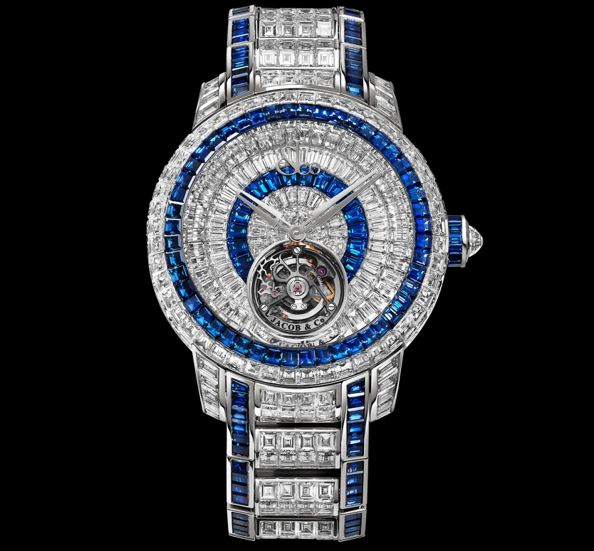 Jacob & Co.,Caviar Tourbillon ,Sapphire,Gold,White Gold,Handwound,100hours,In-house Caliber,CV300,CV300.30.BD.UA.A30BA