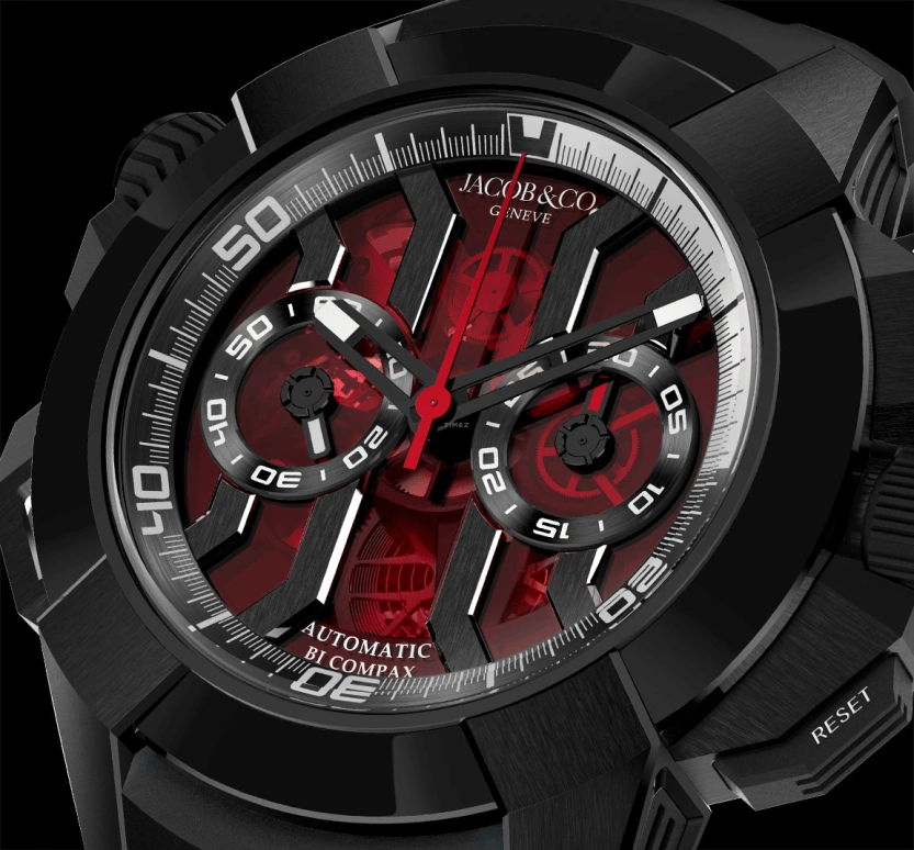 Jacob & Co.,EPIC ,Titanium,48hours,In-house Caliber,Sapphire,EC311,EC311.21.SB.RB.A