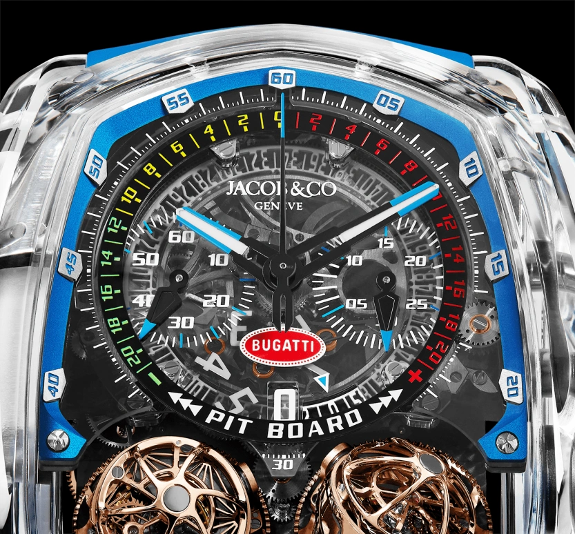 Jacob & Co.,Twin Turbo Furious ,Sapphire,Crystal,Handwound,50hours,In-house Caliber,TT220,TT220.80.AA.AB.A