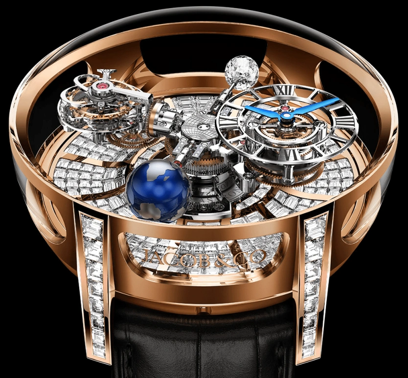 Jacob & Co.,Astronomia 50mm,50mm,Rose Gold,Gold,Silver,Gold,Handwound,60hours,In-house Caliber,AT800,AT800.40.BD.BD.A
