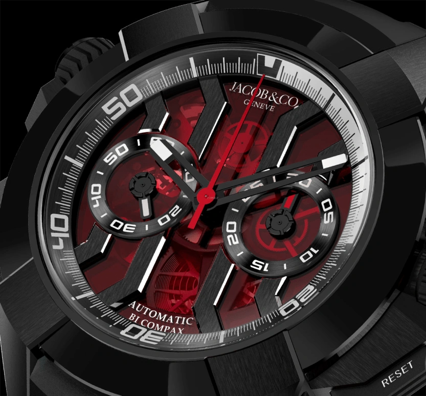Jacob & Co.,EPIC ,Titanium,48hours,In-house Caliber,Sapphire,EC311,EC311.21.SB.RB.A
