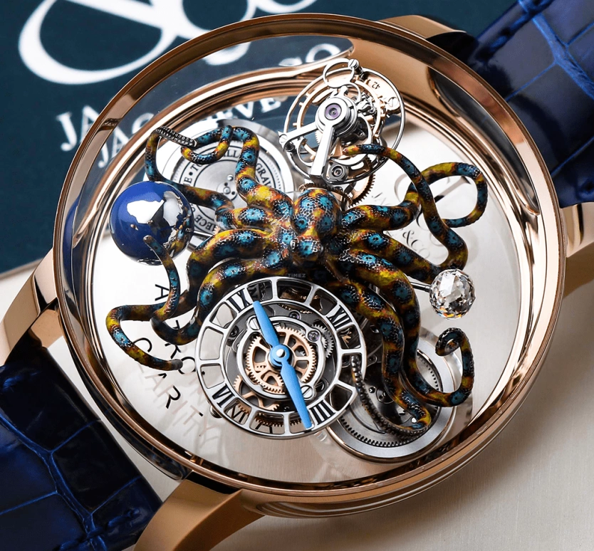Jacob & Co.,Astronomia 50mm,50mm,Rose Gold,Sapphire,Gold,Handwound,60hours,In-house Caliber,AT120,AT120.40.OU.SD.B