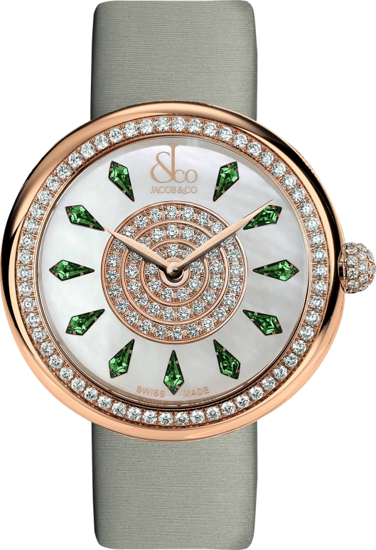 Jacob & Co.,Brilliant 44mm,44mm,Rose Gold,Gold,Quartz,In-house Caliber,Mother of Pearl,BQ030,BQ030.40.RO.KD.A