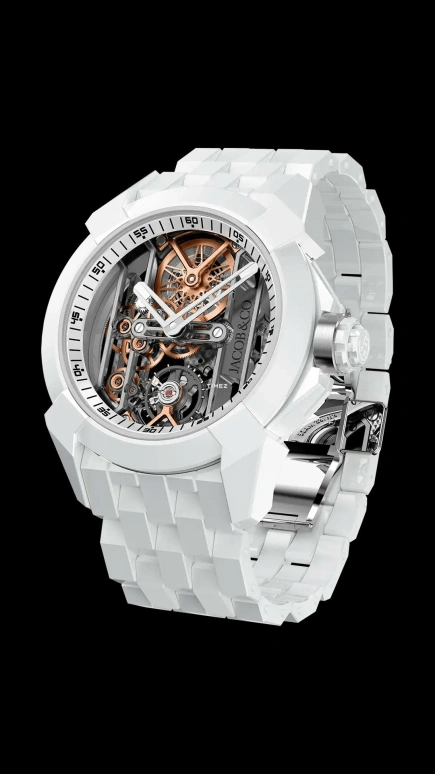 Jacob & Co.,EPIC 44mm,44mm,Ceramic,Grey,Skeleton,Handwound,48hours,In-house Caliber,EX115,EX115.95.AB.AA.A95AA