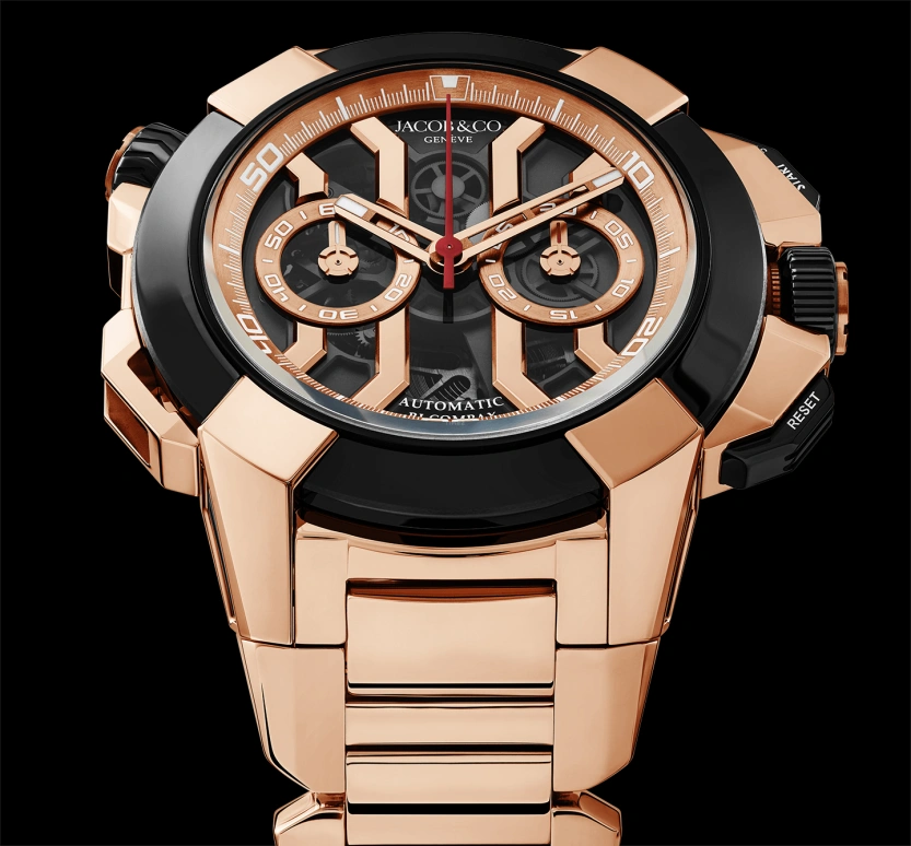 Jacob & Co.,EPIC ,Rose Gold,Titanium,Gold,48hours,In-house Caliber,Sapphire,EC311,EC311.42.PD.BN.A40AA