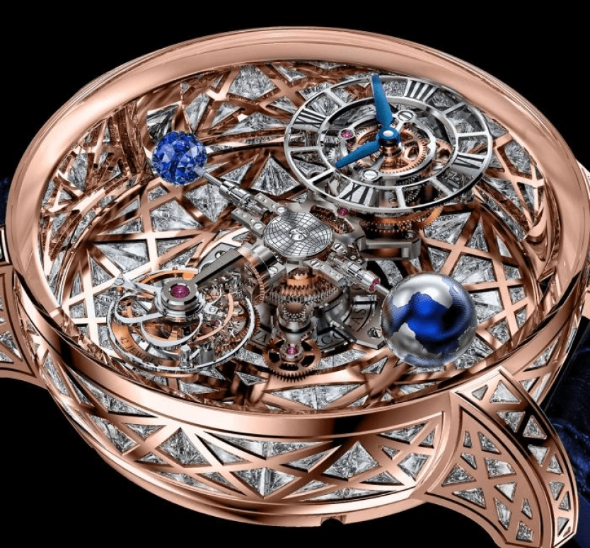 Jacob & Co.,Astronomia 50mm,50mm,Rose Gold,Gold,Handwound,60hours,In-house Caliber,AT800,AT800.40.HD.HD.B