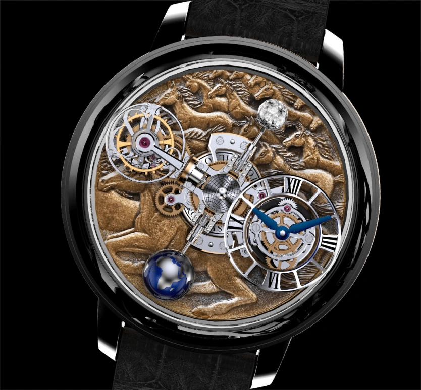 Jacob & Co.,Astronomia ,Handwound,60hours,In-house Caliber,AT100,AT100.31.AC.UB.B