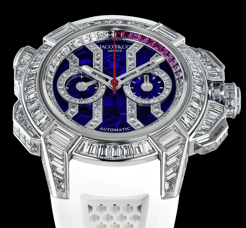Jacob & Co.,EPIC ,Gold,White Gold,48hours,In-house Caliber,Sapphire,EC422,EC422.30.BW.LW.A