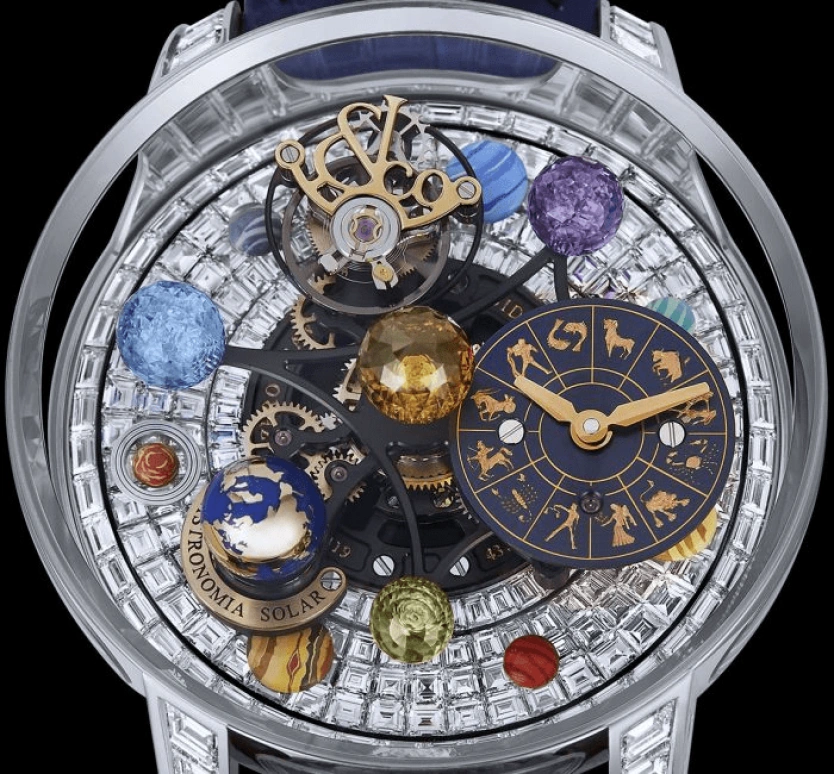 Jacob & Co.,Astronomia 44mm,44mm,Sapphire,Gold,White Gold,Handwound,48hours,In-house Caliber,AS910,AS910.30.BD.BD.A