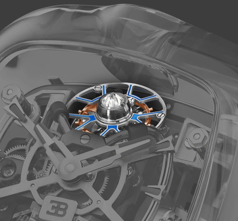 Jacob & Co.,Bugatti Chiron ,Titanium,Sapphire,Crystal,Handwound,60hours,In-house Caliber,BU210,BU210.80.AB.AA.BBRUA