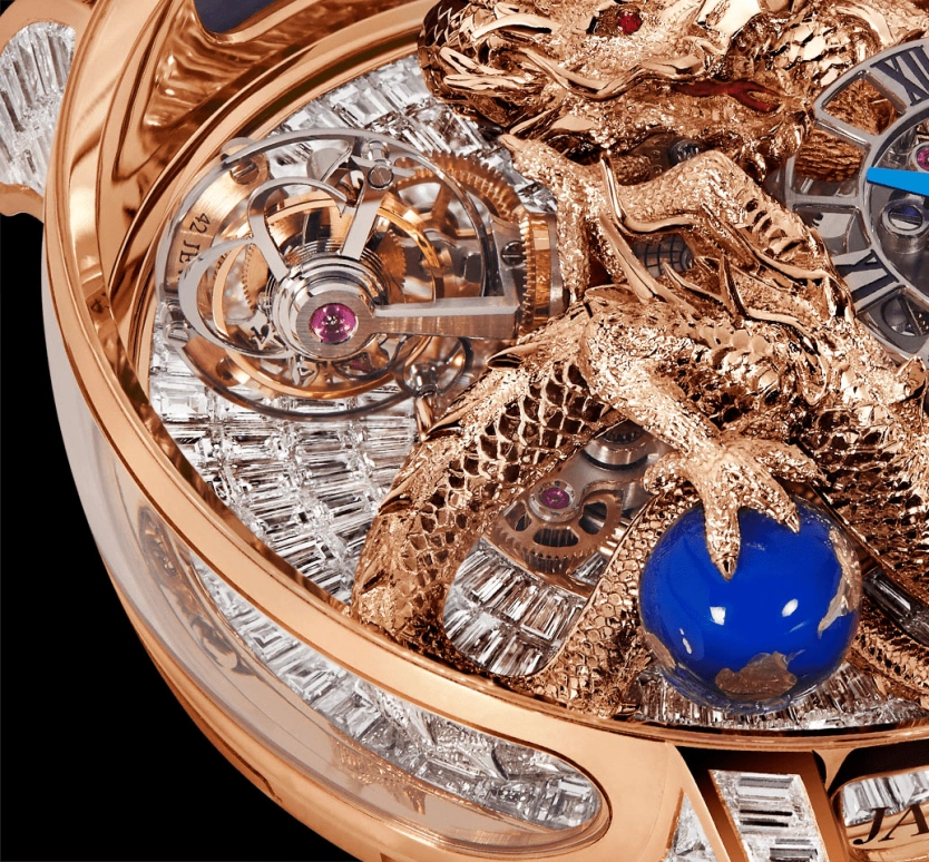 Jacob & Co.,Astronomia 50mm,50mm,Rose Gold,Sapphire,Gold,Handwound,60hours,In-house Caliber,AT802,AT802.40.DR.BD.ABALA