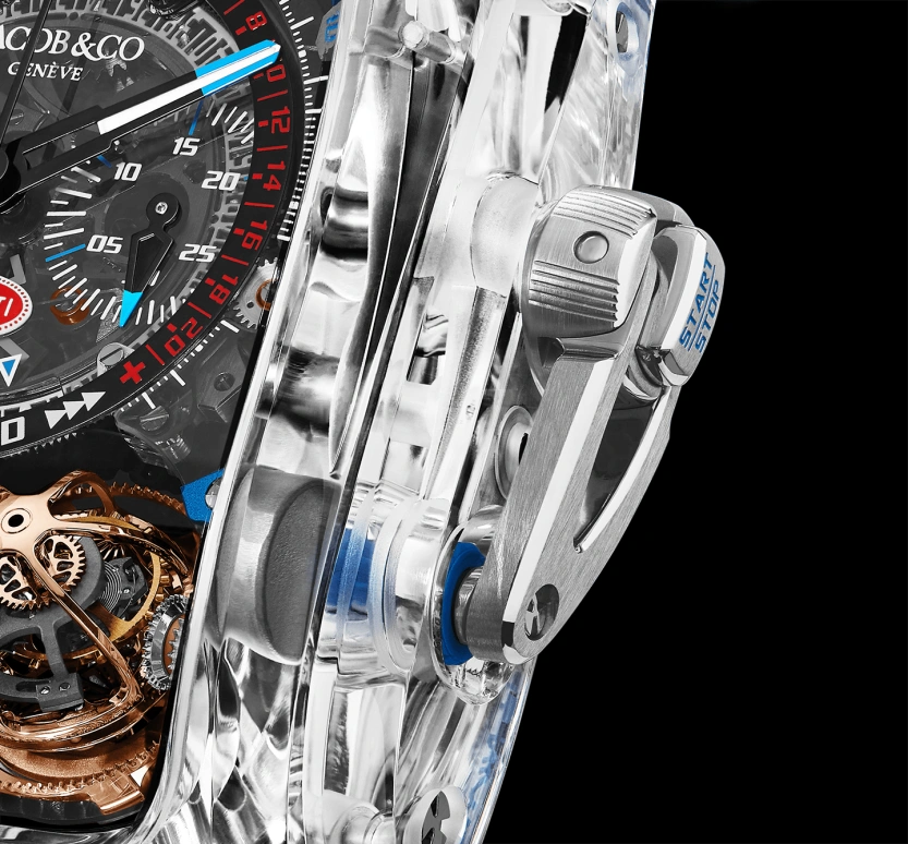Jacob & Co.,Twin Turbo Furious ,Sapphire,Crystal,Handwound,50hours,In-house Caliber,TT220,TT220.80.AA.AB.A