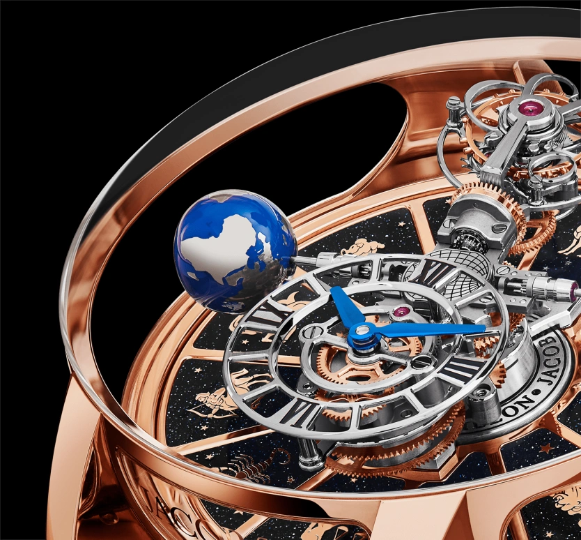 Jacob & Co.,Astronomia 50mm,50mm,Rose Gold,Gold,Handwound,60hours,In-house Caliber,AT100,AT100.40.AC.AB.B