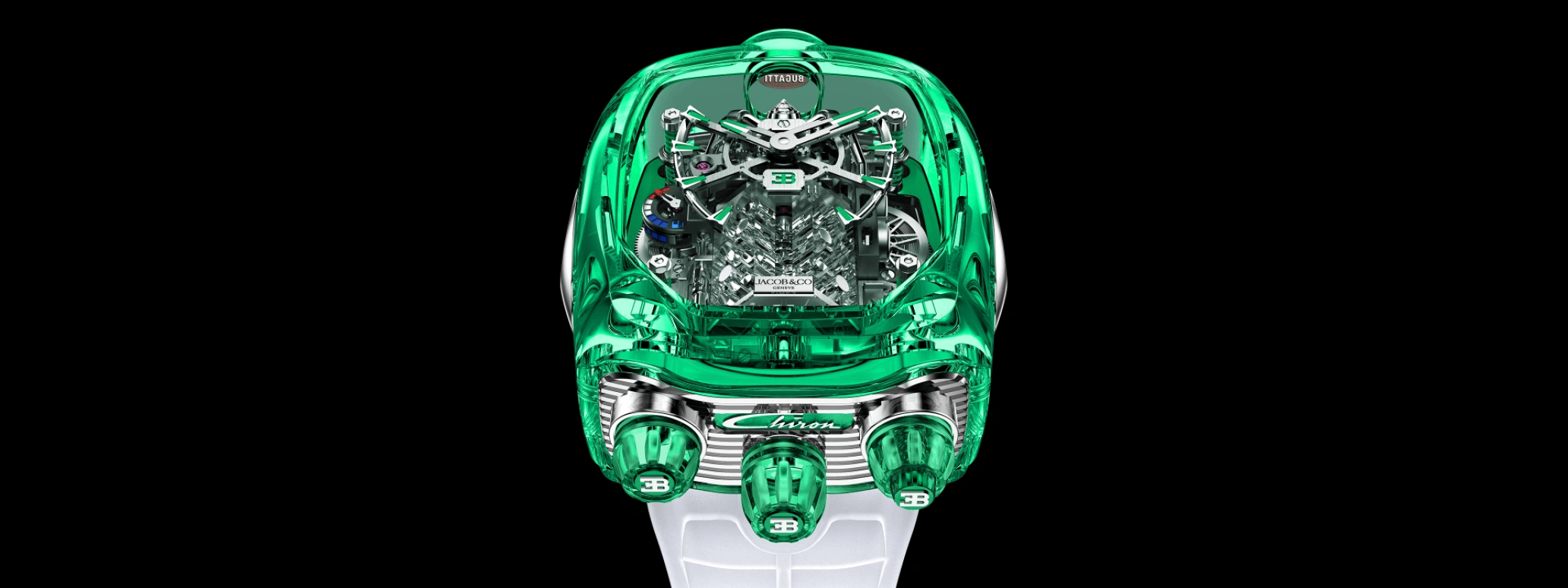 Jacob & Co.,Bugatti Chiron ,Sapphire,Crystal,Handwound,60hours,In-house Caliber,BU210,BU210.80.AI.UA.BBRUA