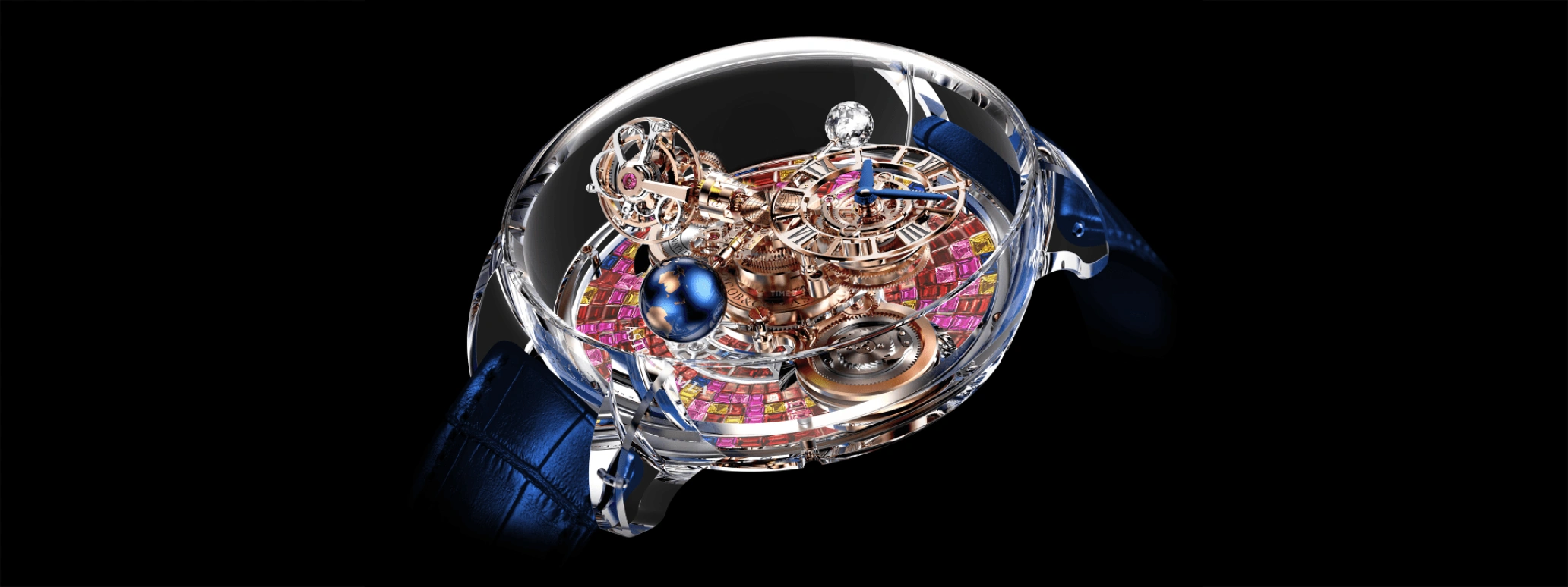 Jacob & Co.,Astronomia ,Sapphire,Handwound,60hours,In-house Caliber,AT130,AT130.48.HD.UA.B