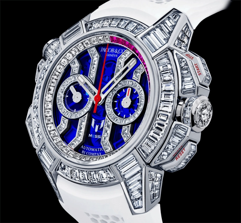 Jacob & Co.,EPIC ,Gold,White Gold,48hours,In-house Caliber,Lionel Messi,Leo Messi,GOAT,EC422,EC422.30.BD.UA.ABRUA