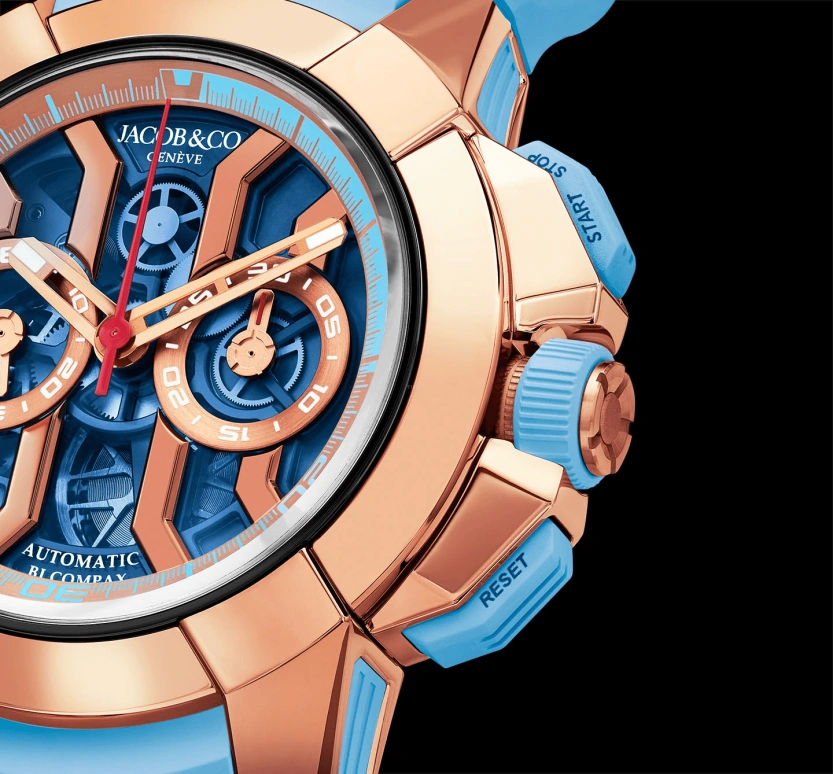 Jacob & Co.,EPIC ,Rose Gold,Titanium,Gold,48hours,In-house Caliber,Sapphire,EC323,EC323.42.AA.AA.BBRUA