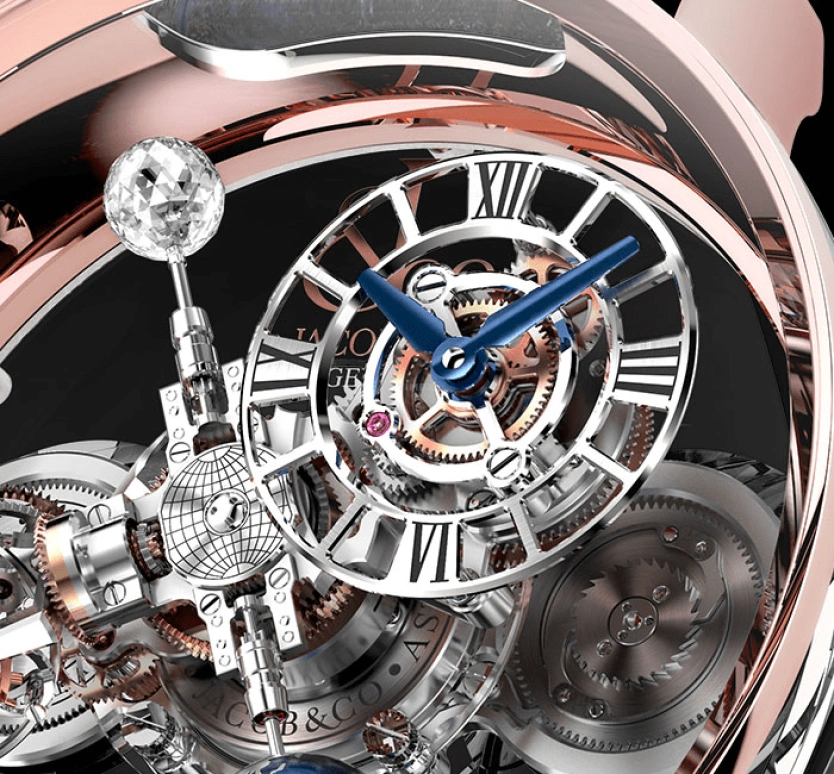 Jacob & Co.,Astronomia 50mm,50mm,Rose Gold,Gold,Handwound,60hours,In-house Caliber,AT120,AT120.40.AD.SD.A