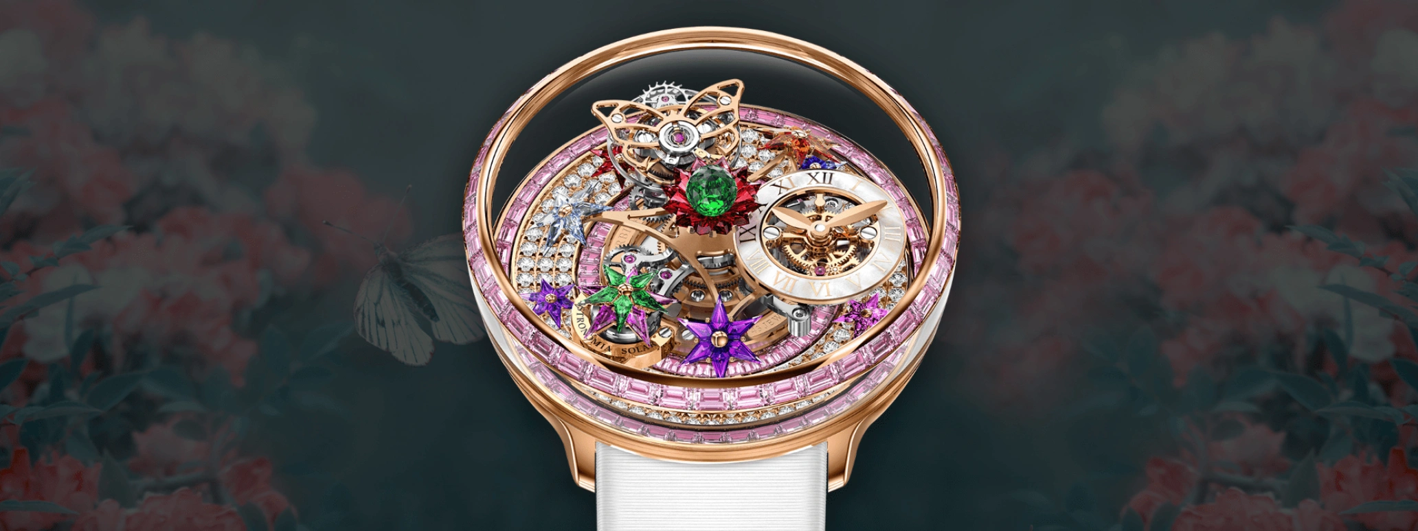 Jacob & Co.,Fleurs de Jardin ,Rose Gold,Gold,Sapphire,AF321,AF321.40.BA.AG.BBSA